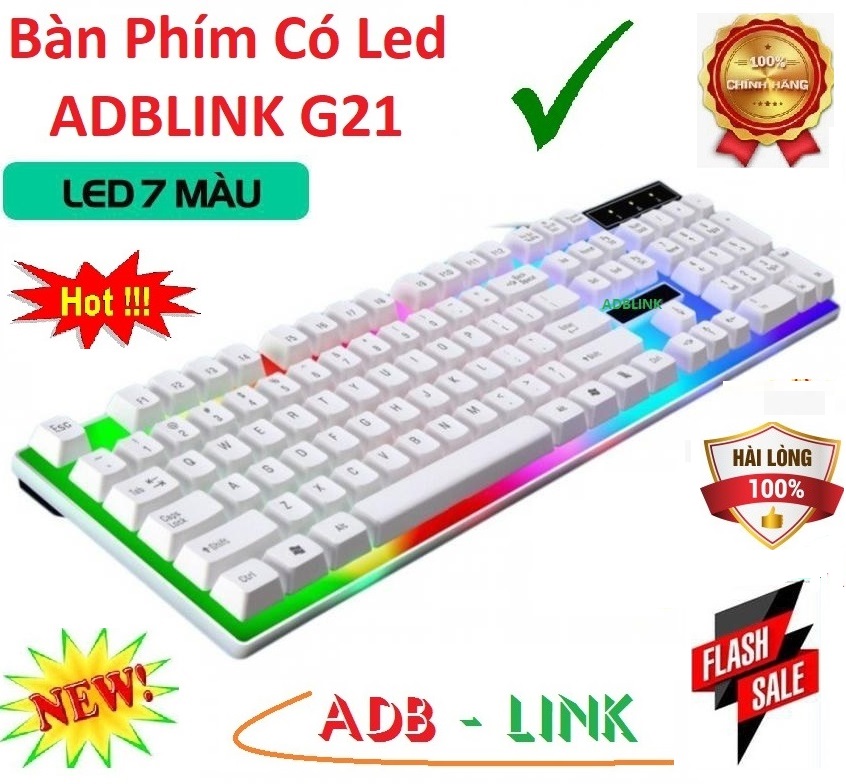 Bàn Phím Có Dây Đèn Led G21 Màu Trắng ( Chưa Bao Gồm Chuột )