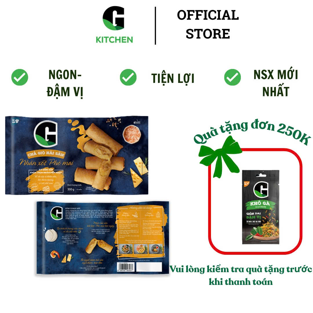 Chả giò hải sản nhân xốt phô mai G Kitchen 300g [Giao nội thành HCM)