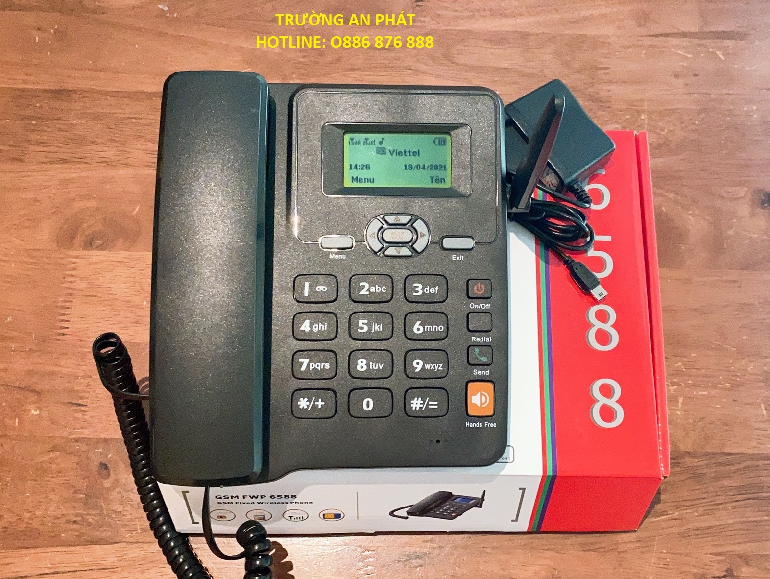 ️ Máy Điện Thoại Bàn Lắp 2 Sim Dùng Tiếng Việt ️ ETS 6588 Lắp Mọi Loại Sim Di Động, Gphone, HomePhone