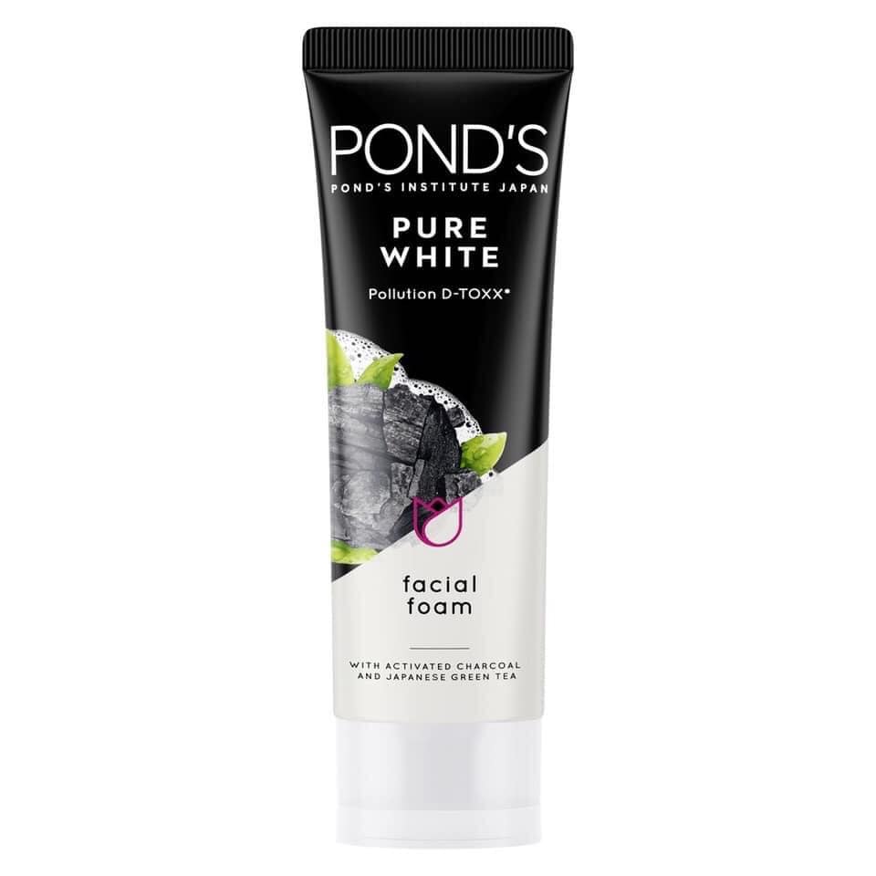 Sữa rửa mặt trắng da từ than hoạt tính Pond's Pure White 100g