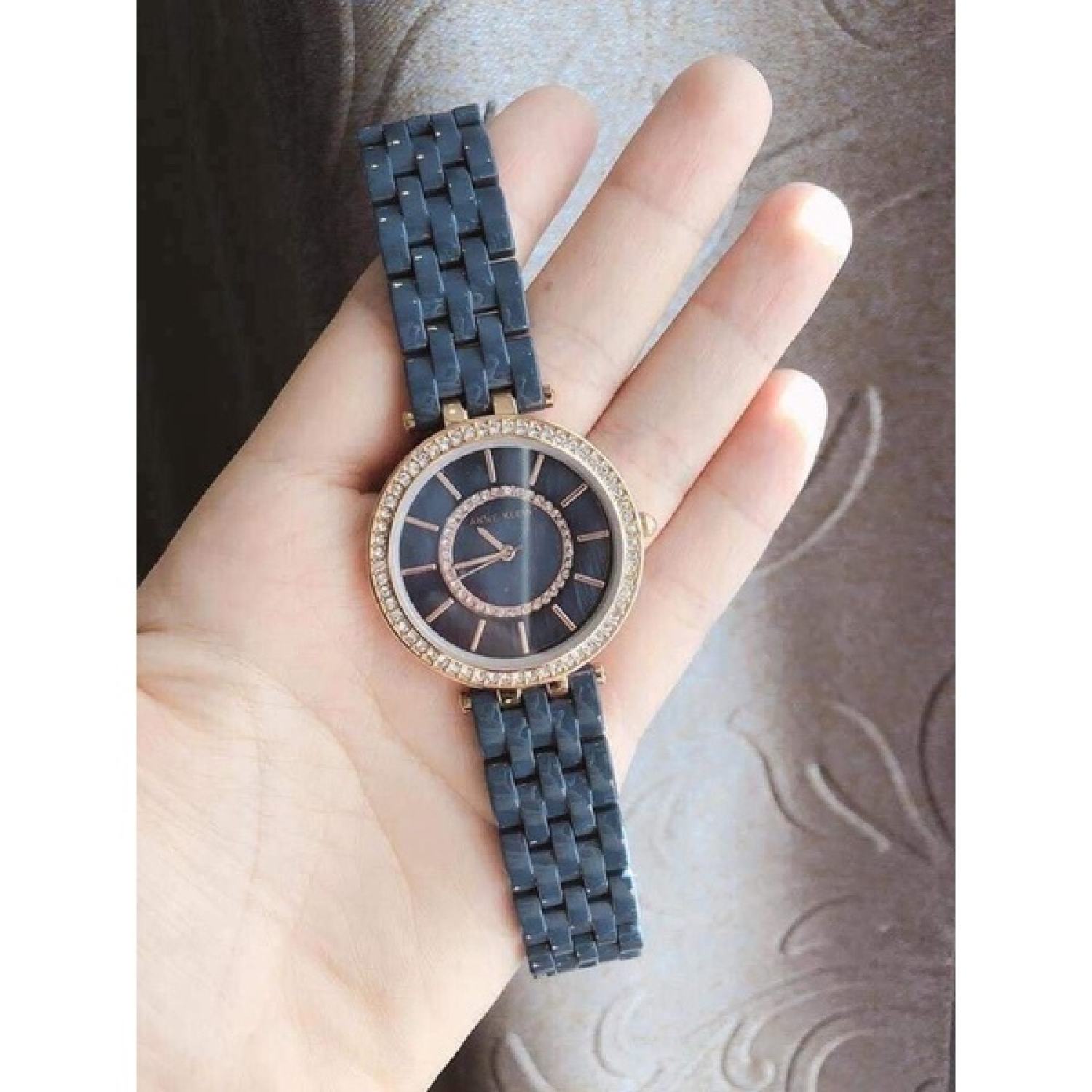 Đồng Hồ Nữ Anne Klein dây Ceramic case 34 tím than