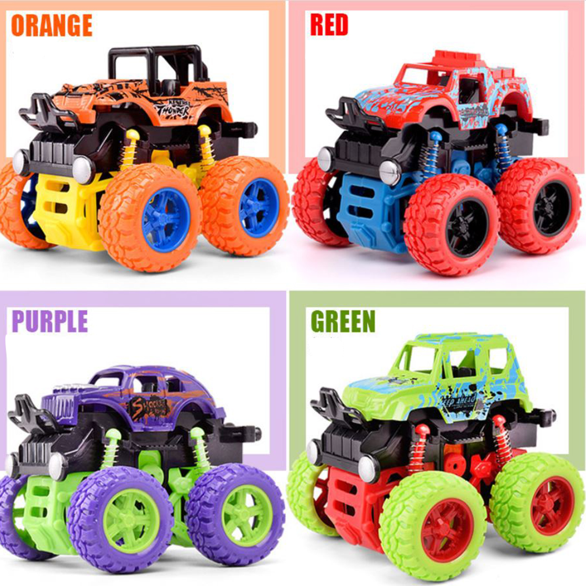 Xe địa hình nhào lộn monster tỉ lệ 1:36. xe chớn nhào lộn