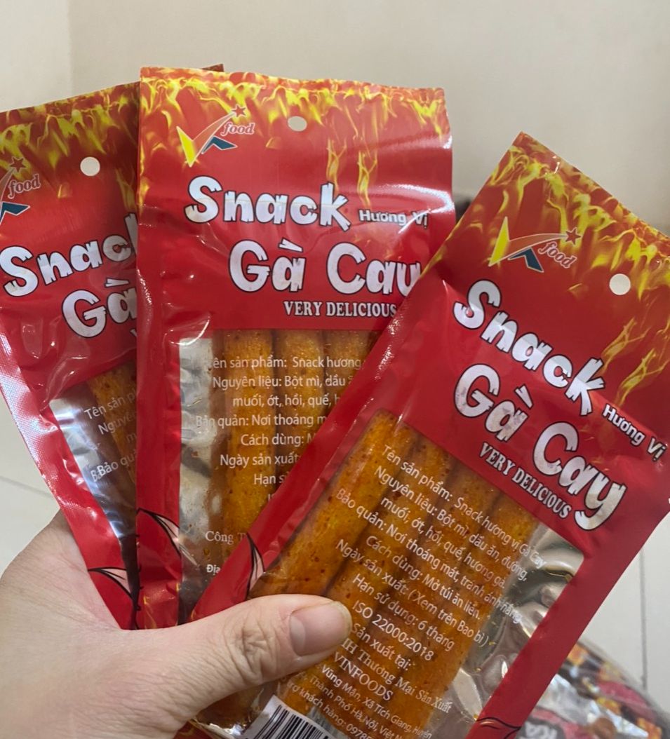 Combo 10 gói snack gà cay