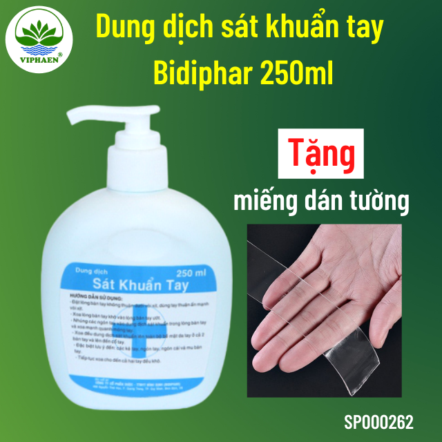 Dung dịch sát khuẩn tay Bidiphar, nước rửa tay nhanh đạt chuẩn GMT, Bộ y tế lưu hành