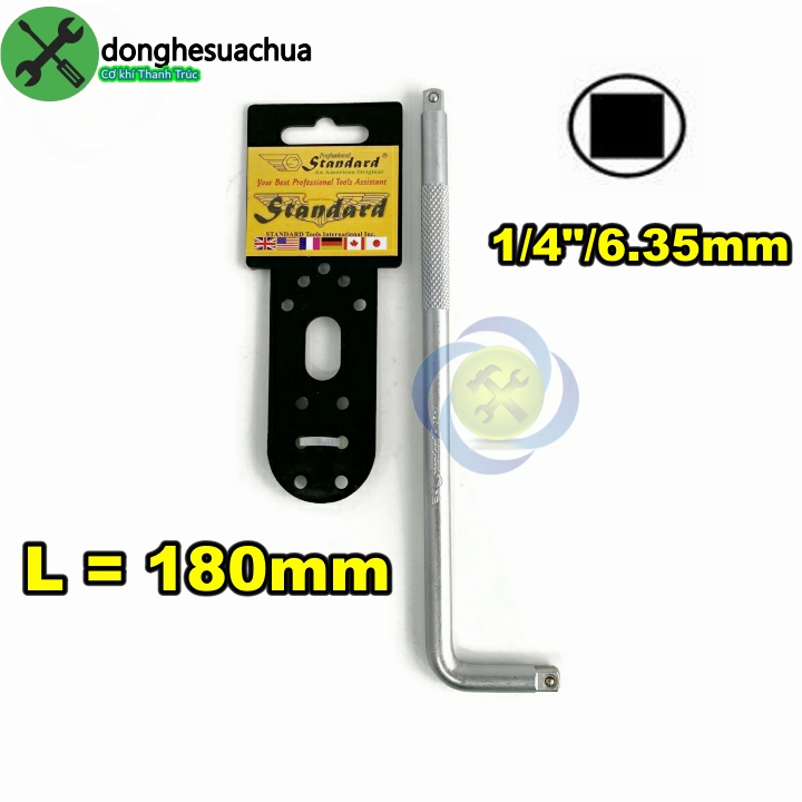Cần siết chữ l 1/4 standard loại 2 đầu dài 180mm