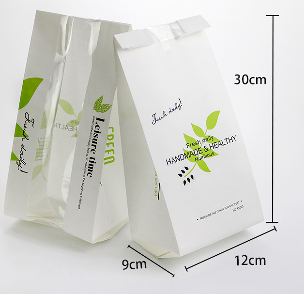 50 Túi đựng bánh mì hoa cúc hình chiếc lá size 12x9x30