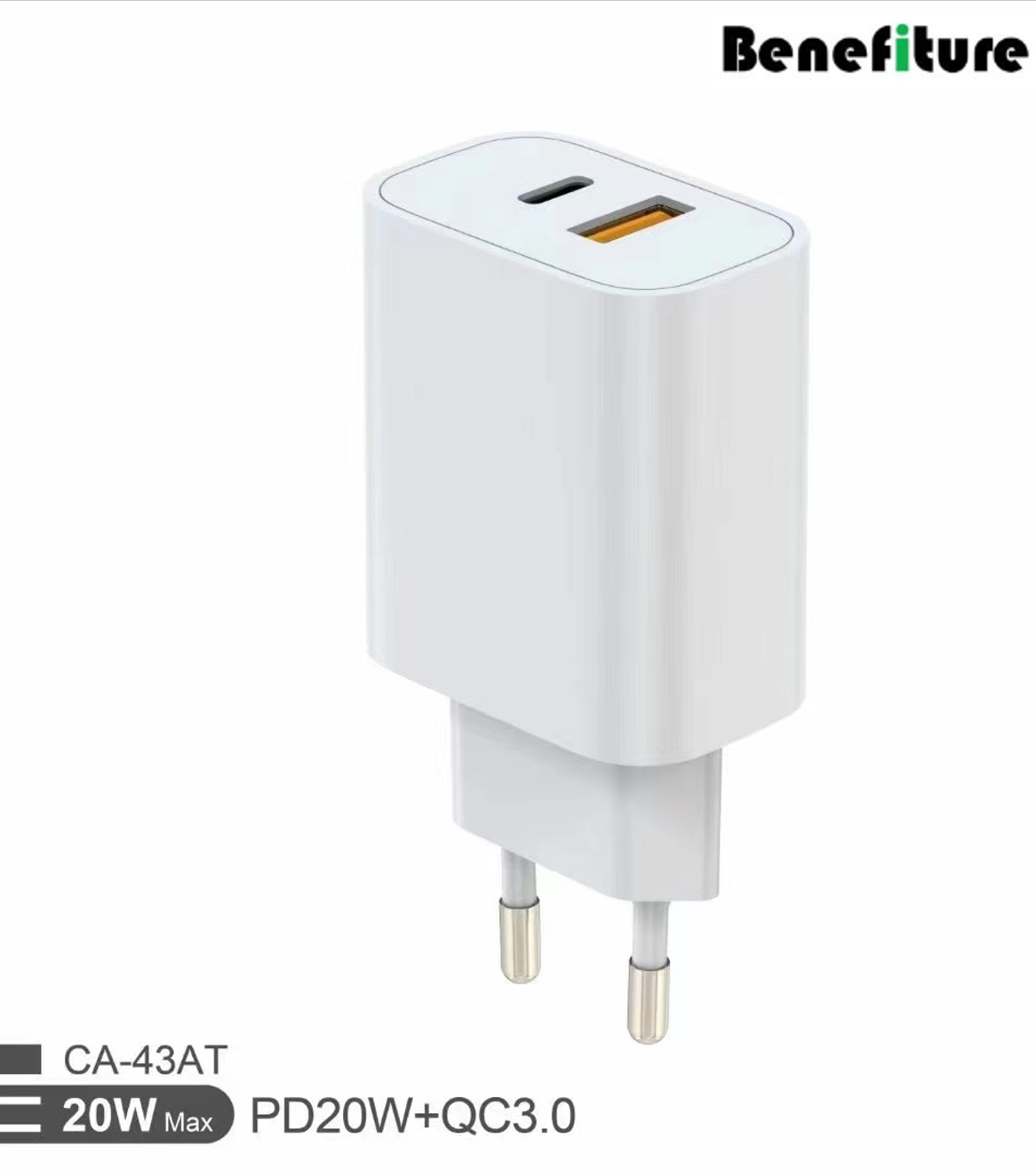Bộ sạc nhanh pd20w 2 cổng type c & usb - hỗ trợ sạc nhanh thiết bị type c | sạc nhanh pd20w 2 cổng type c & usb | tiện lợi cho điện thoại di động