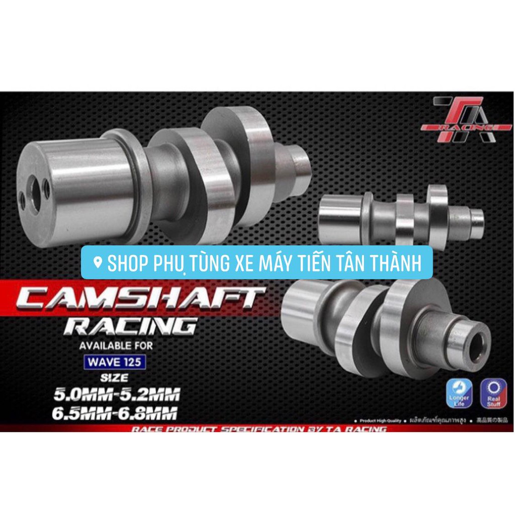 CỐT CAM ĐỘ TA RACING WAVE 125 / FUTURE NEO XĂNG CƠ ( 2 LỖ )