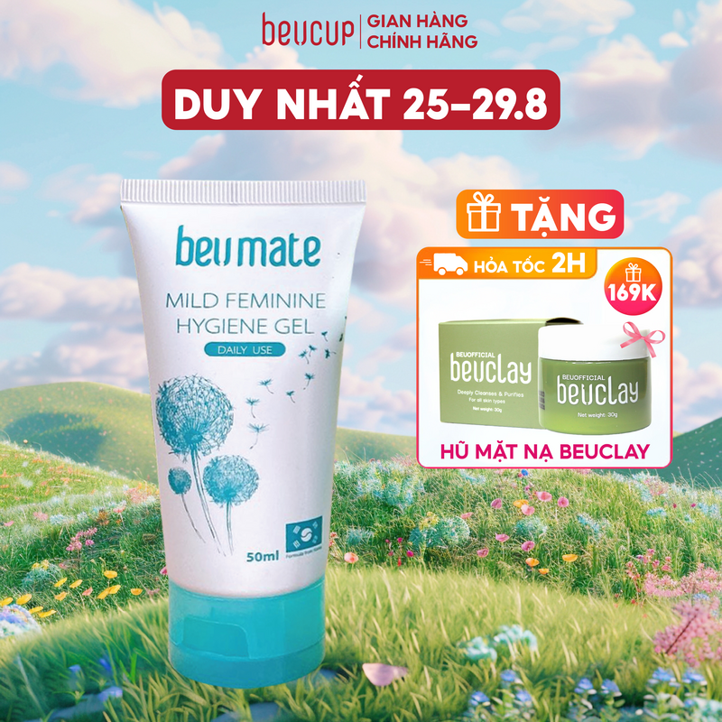 Dung dịch vệ sinh cốc nguyệt san BeUmate 50ml, vệ sinh phụ nữ kháng khuẩn dành dịu nhẹ cho da nhạy cảm