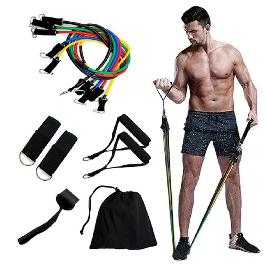 [ LOẠI 1 MÓC LỚN ] BỘ DỤNG CỤ FULL DÂY CAO SU ĐÀN HỒI KHÁNG LỰC TẬP GYM THỂ HÌNH TẠI NHÀ CHO NAM, Bộ dây tâp guym, bộ dây ngũ sắt, bộ dây tập kháng lực, dây tập guym