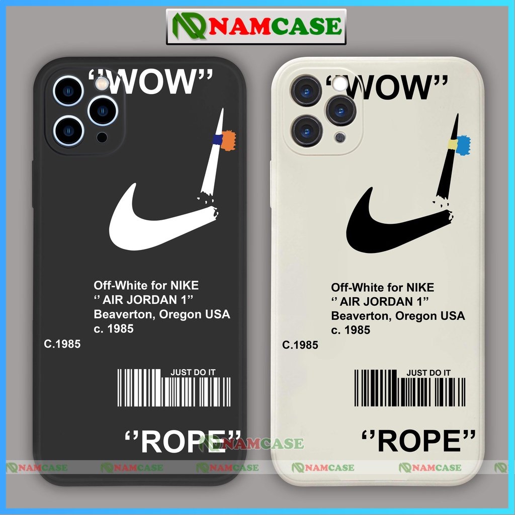 Ốp lưng iPhone Nike cạnh viền vuông silicon dẻo cho iphone 6/6s/7/8/X/XS/XR/11/12/13 Pro Plus Max cute đẹp dễ thương