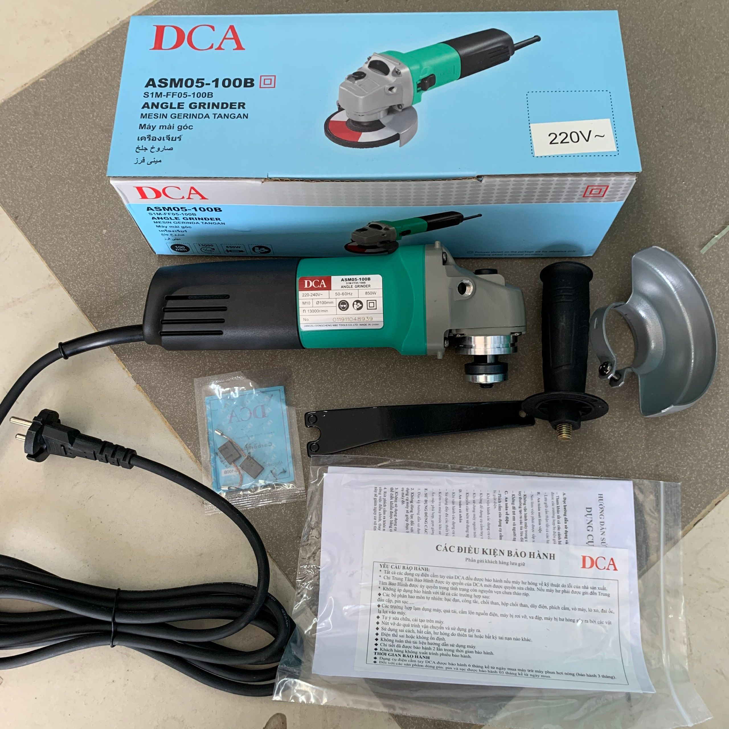850w máy mài góc dca asm05-100b