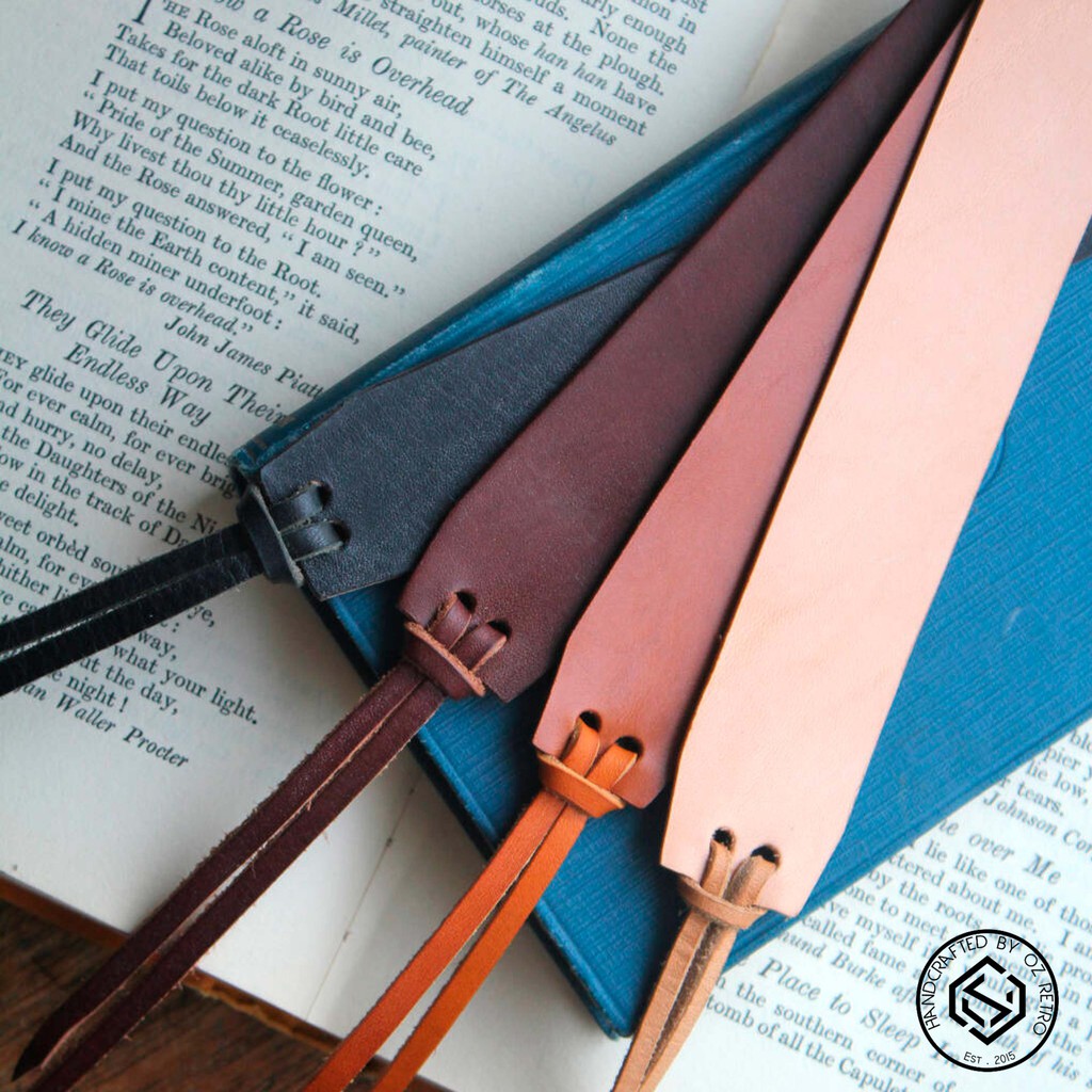 Đánh Dấu Sách Bookmark Handmade Da Thật Colonia Nhiều Màu Sắc