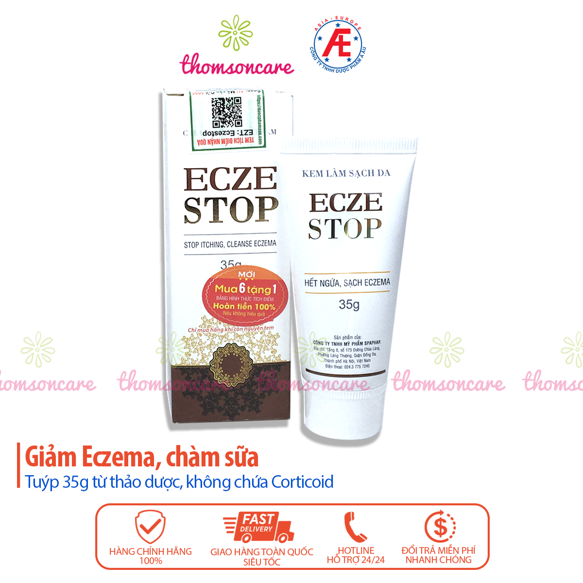 Ecze stop - chăm sóc da , làm sạch và duy trì độ ẩm cho da