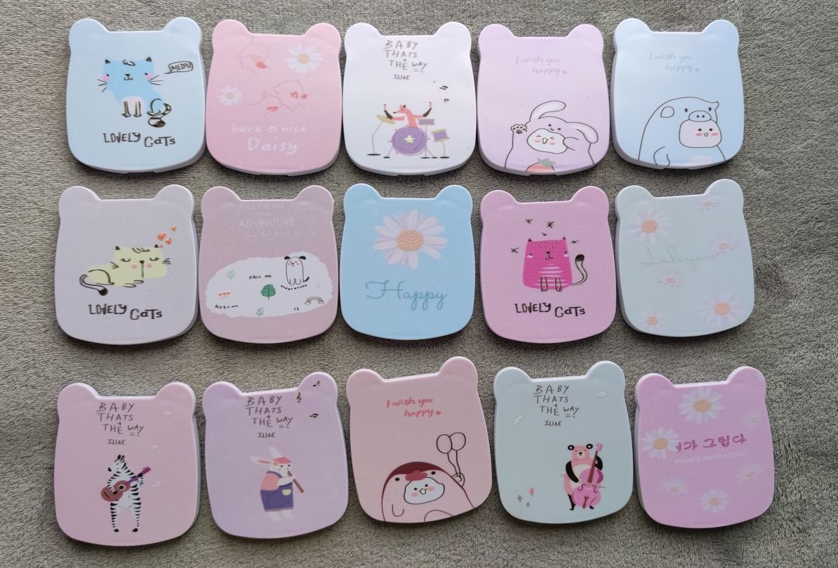 [HCM][TẶNG THUN CỘT TÓC] Bộ Gương Lược Cầm Tay Mini Dễ Thương Nhiều Mẫu Đa Dạng (HCN Cong Hình Mèo)