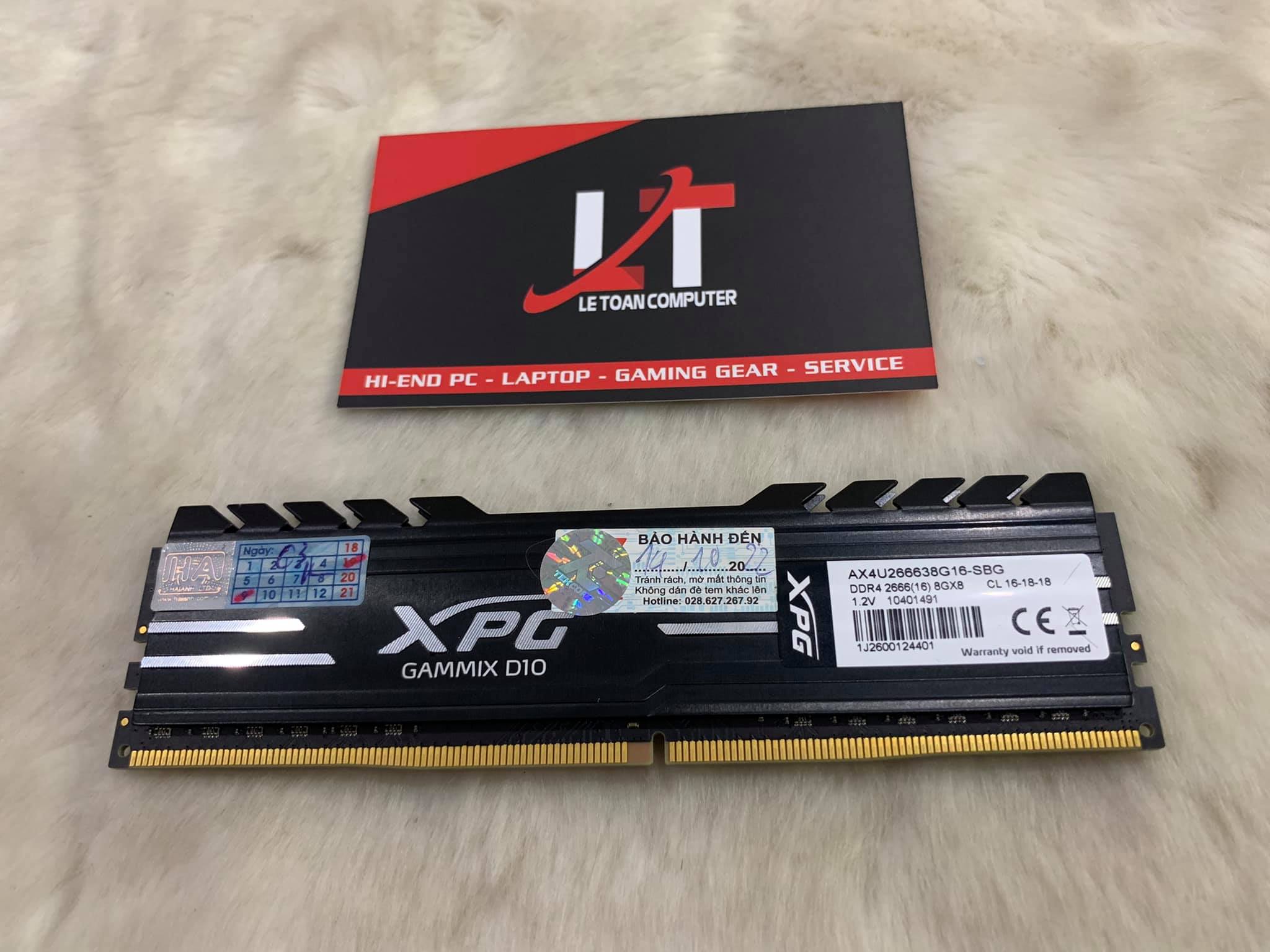 Ram DDR4 Adata 8G/2666 XPG Gammix D10 (Bảo hành 10/2022)
