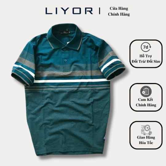 Áo thun nam sọc ngang thiết kế mạnh mẽ và đơn giản áo thun có cổ tay ngắn form suông áo thun cotton 100% co dãn 4 chiều BDTATCS3006 - LIYORSHOP