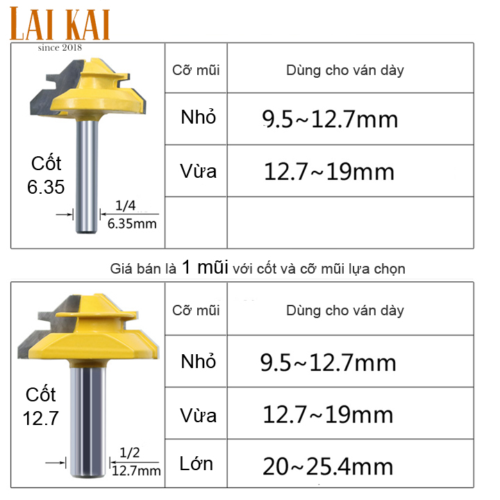 [HCM]Mũi phay ghép góc vuông
