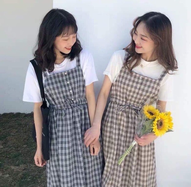 Váy Yếm Mùa Hè Cho Nữ Họa Tiết Kẻ Caro ChẤt Cotton Cực Mát C5