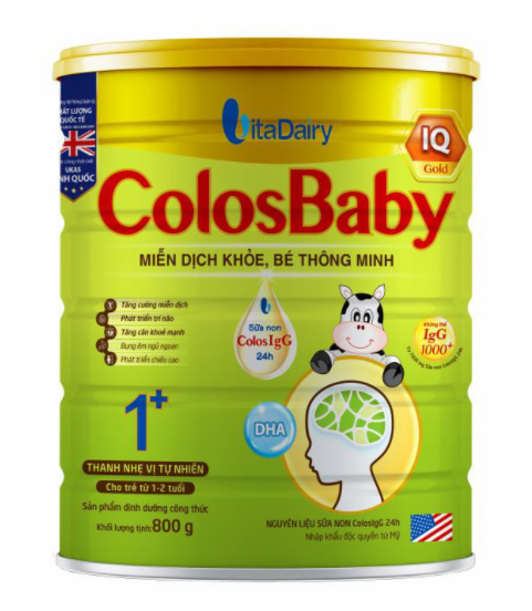 [QUÀ TẶNG KHI MUA 2 LON] SỮA NON CÔNG THỨC COLOSBABY IQ GOLD 1+  LON 800G (HSD 2025)