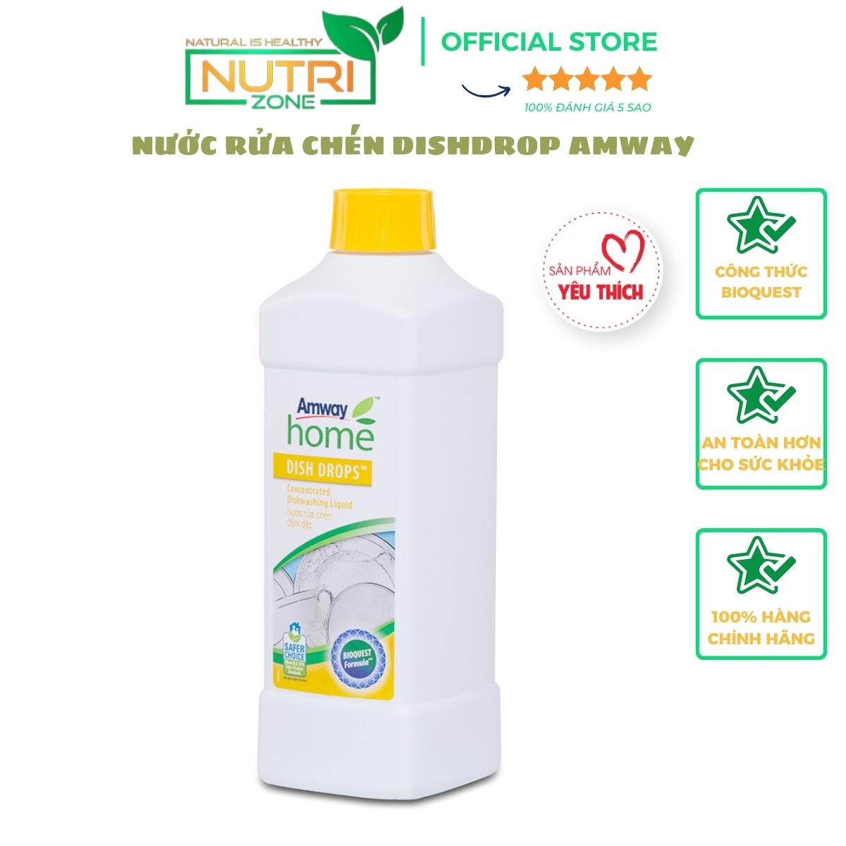 Nước rửa chén đậm đặc DISH-DROP chứa công thức BIOQUEST™ đậm đặc giúp làm sạch chén đĩa và rau củ hiệu quả tối ưu