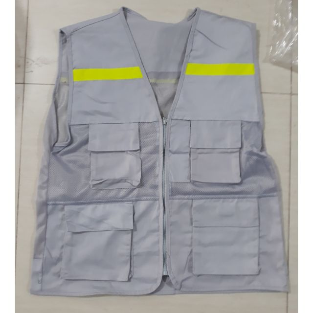 Áo gile kĩ sư bảo hộ màu ghi