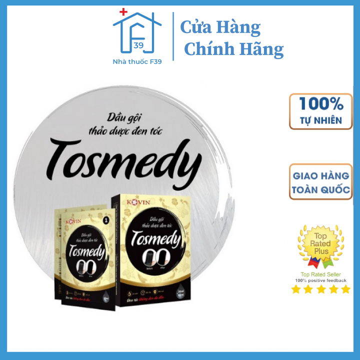 [Nhuộm Tóc Thảo Dược] Tosmedy Đen Tóc Mềm Mượt Đều Màu