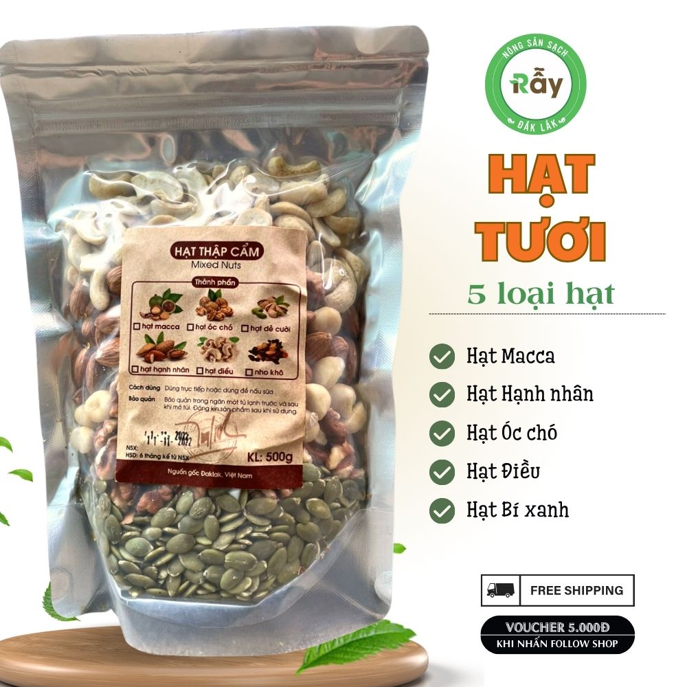 Hạt Mixed Tươi Rẫy từ 5 loại hạt dinh dưỡng dùng để nấu sữa, làm ngũ cốc, chế biến món ăn