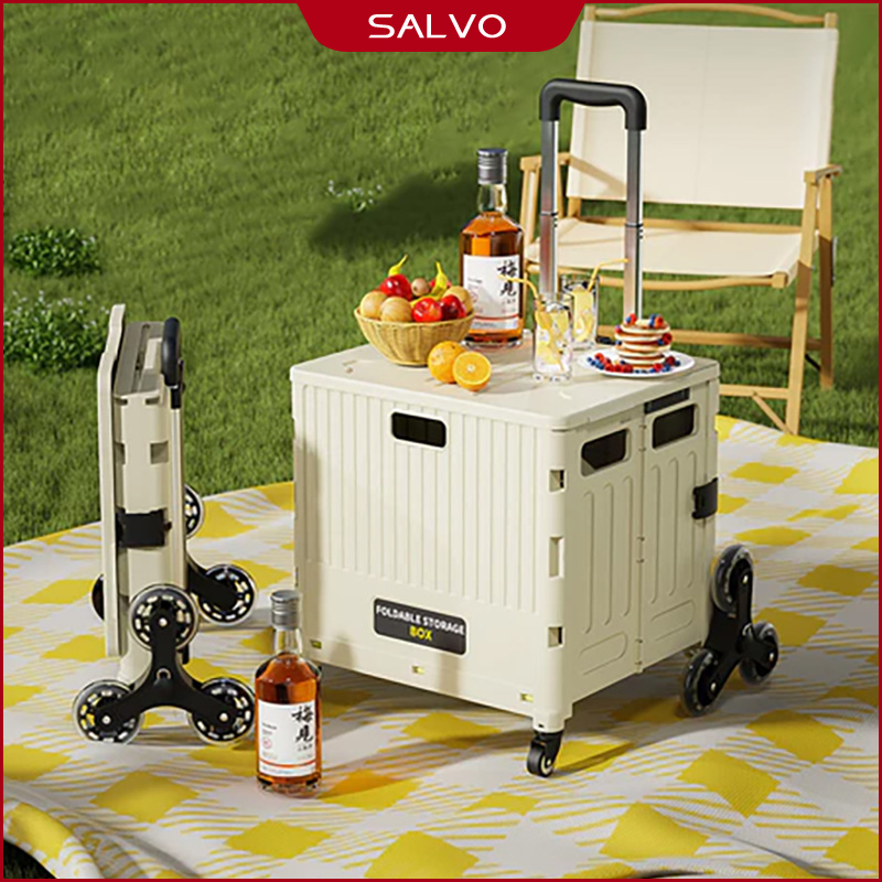 Trove Xe đẩy mua sắm gấp gọn Chở Đồ Siêu Thị Xe kéo đa năng đi chợ,Xe cắm trại ngoài trời bánh leo cầu thang