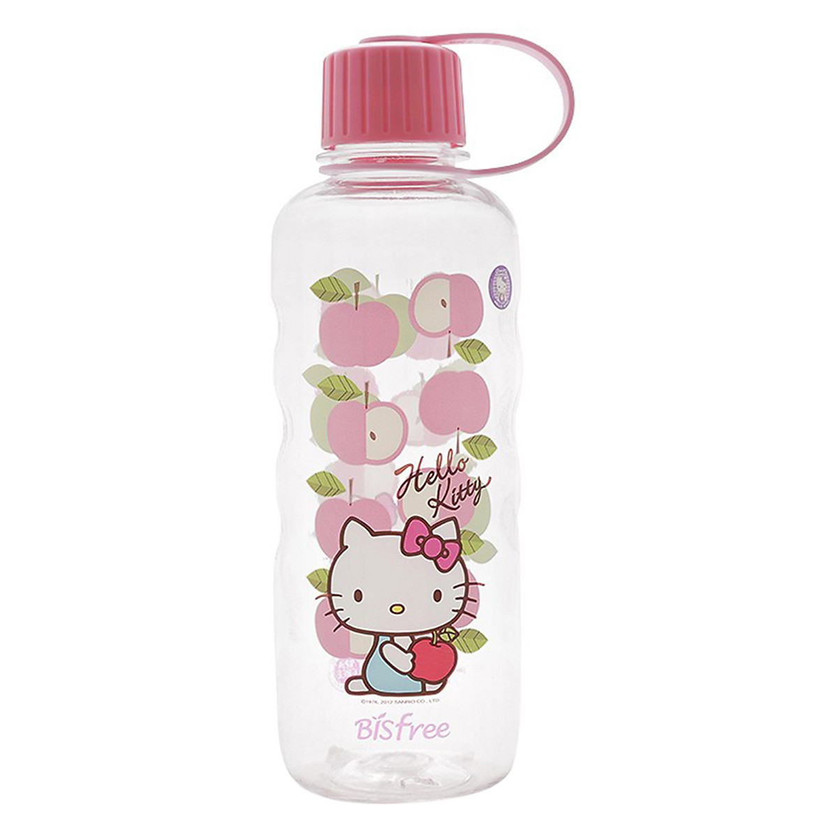 Bình nước bằng nhựa lock&lock hello kitty apple lkt643a