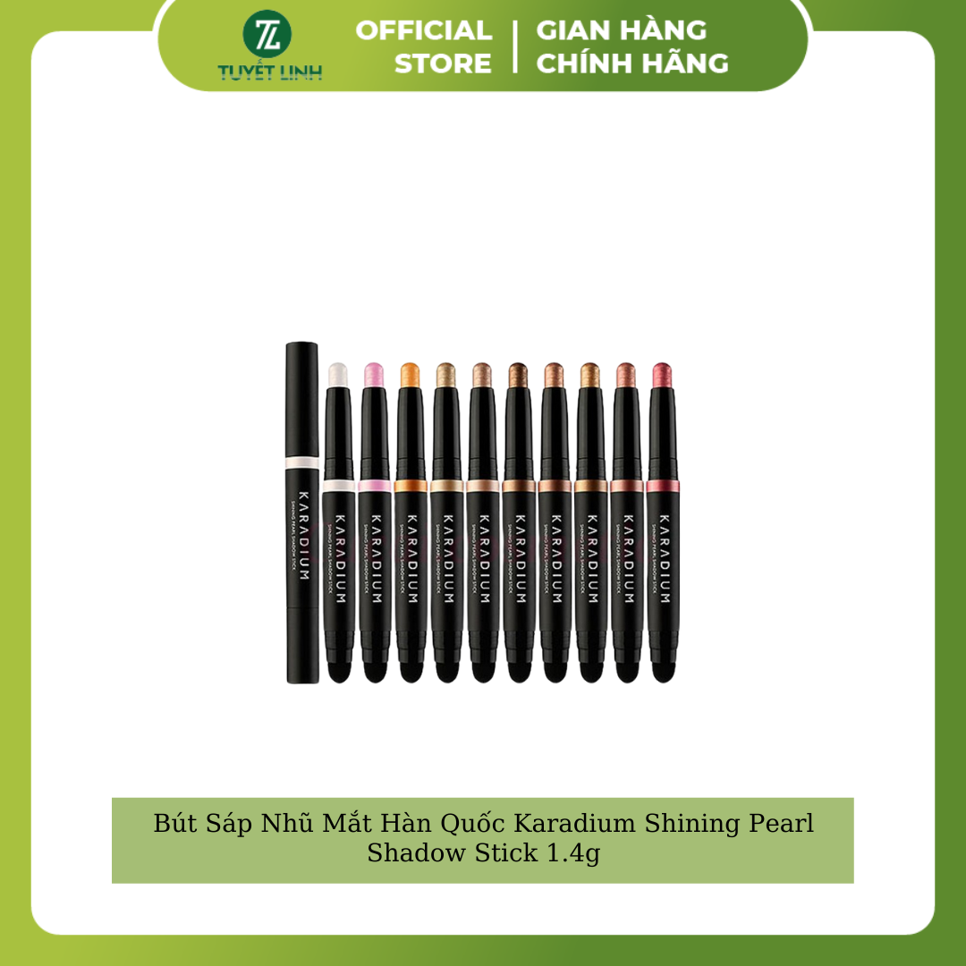 Bút sáp nhũ mắt long lanh màu sắc trẻ trung , phong cách hàn quốc karadium shining pearl shadow stick 1.4g