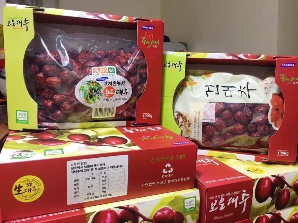 Táo đỏ hàn quốc quả to - hộp 1 kg có túi giấy