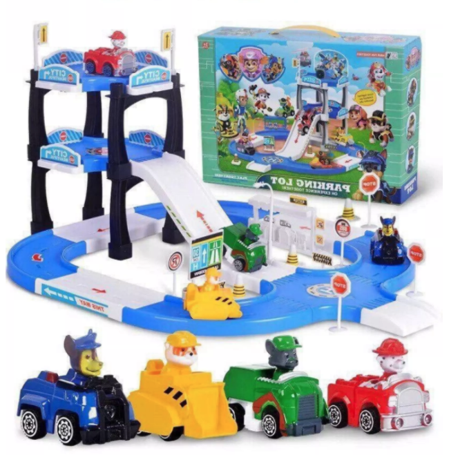 ĐỒ CHƠI MÔ HÌNH BIỆT ĐỘI 4 CHÚ CHÓ CỨU HỘ PARKING LOT