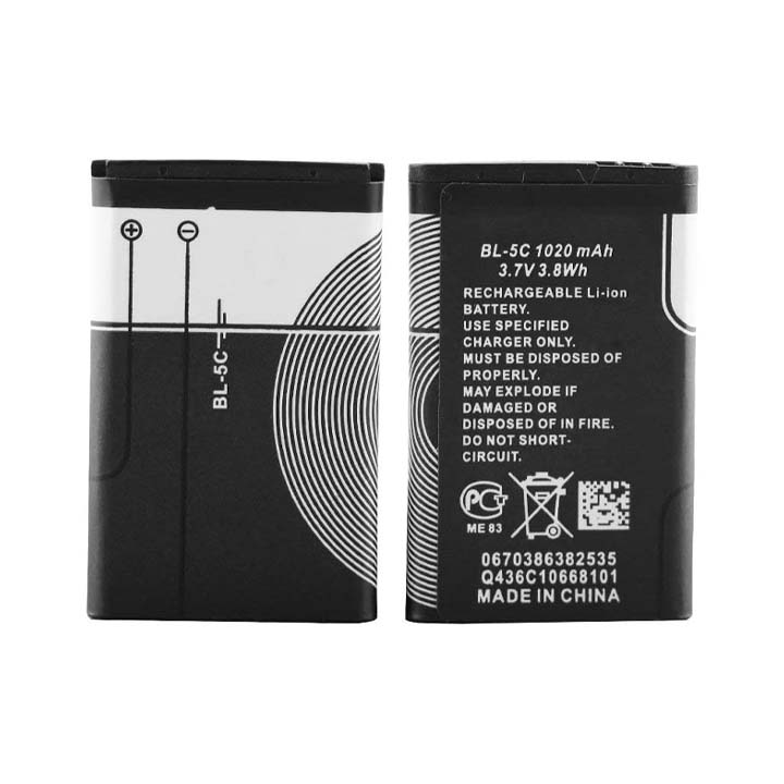 Pin điện thoại nokia bl-5c và bl-4c 3.7v dành cho điện thoại, máy chơi điện tử