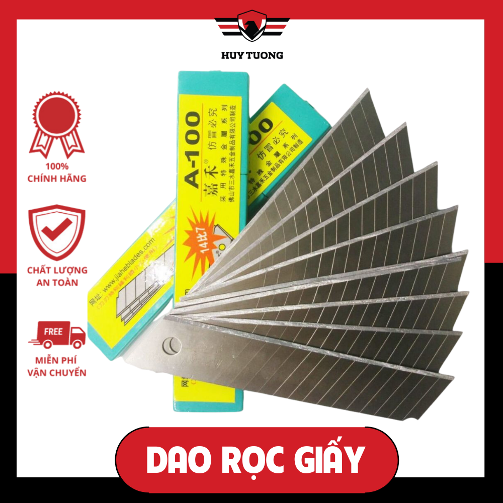 Combo 5 hộp 50 lưỡi, 10 hộp 100 lưỡi dao rọc giấy , lưỡi dao cắt giấy siêu bén - Huy Tưởng