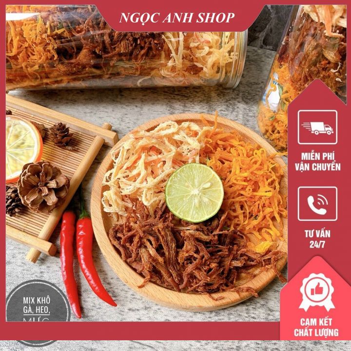 Khô mix 3 vị bò mực gà thỏa thích trải ngiệm các vị thơm ngon