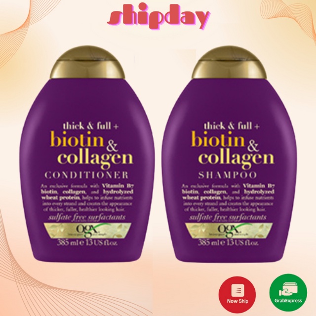 Dầu gội xả biotin collagen ogx 385ml – đức
