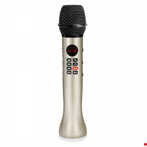 Micro Karaoke kiêm loa bluetooth âm thanh chất lượng cao L598 màu gold