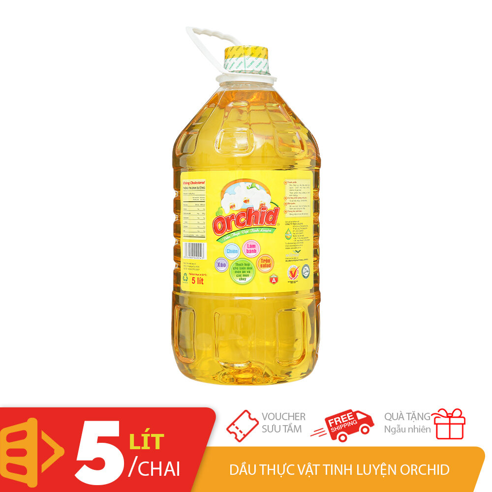 [Orchid] Dầu thực vật tinh luyện Orchid can 5 lít