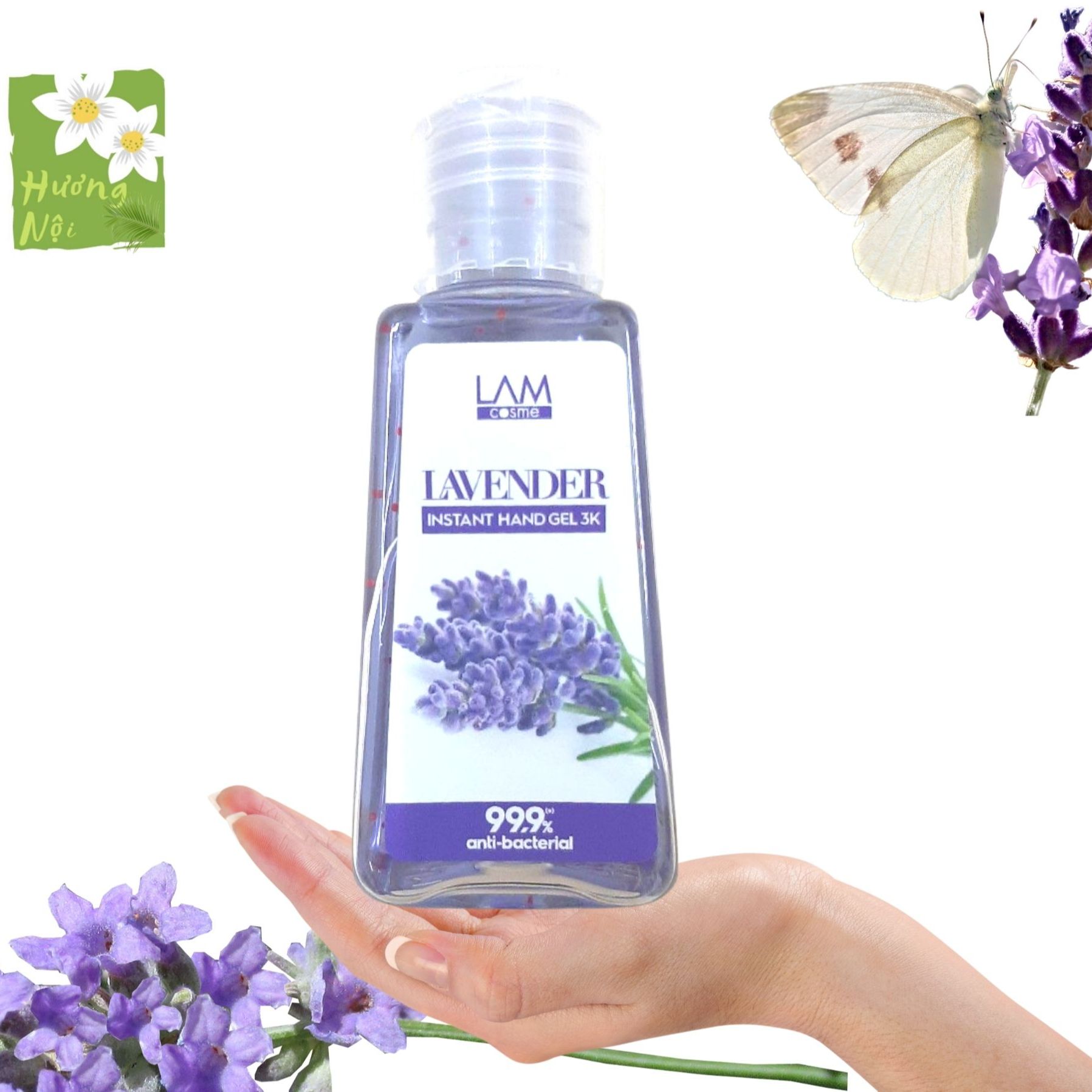 [HCM]Gel rửa tay khô 3K LamCosmé Lavender 60ml (Hương oải hương)