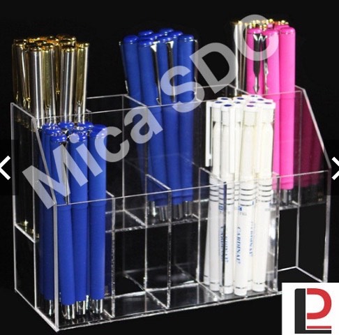 Kệ mica trưng bày bút, viết, cọ - Giá đỡ bằng mica cao cấp