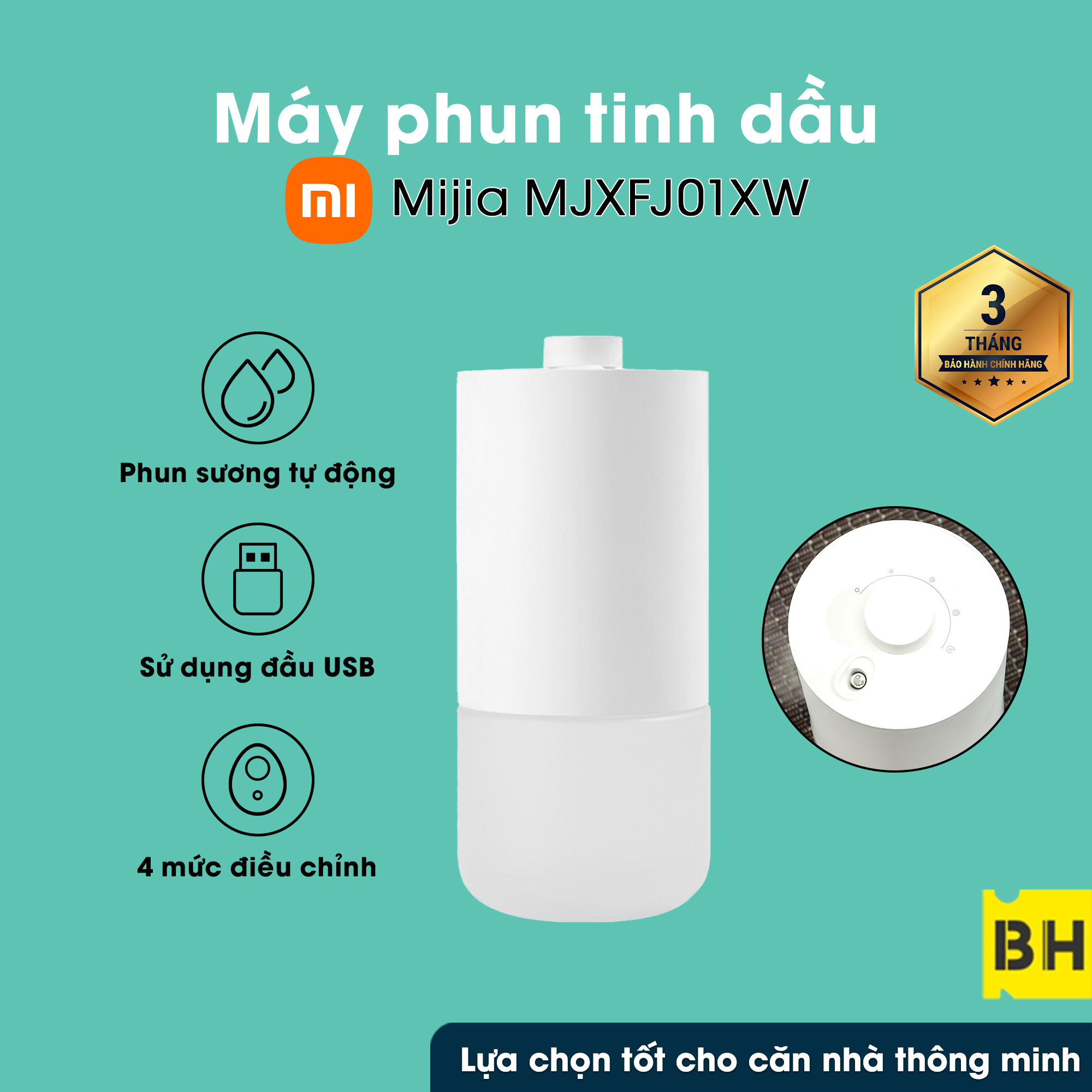 Máy Khuếch Tán Tinh Dầu Xiaomi Mijia MJXFJ01XW Máy Phun Tinh Dầu 4 Chế Độ Tạo Độ Ẩm