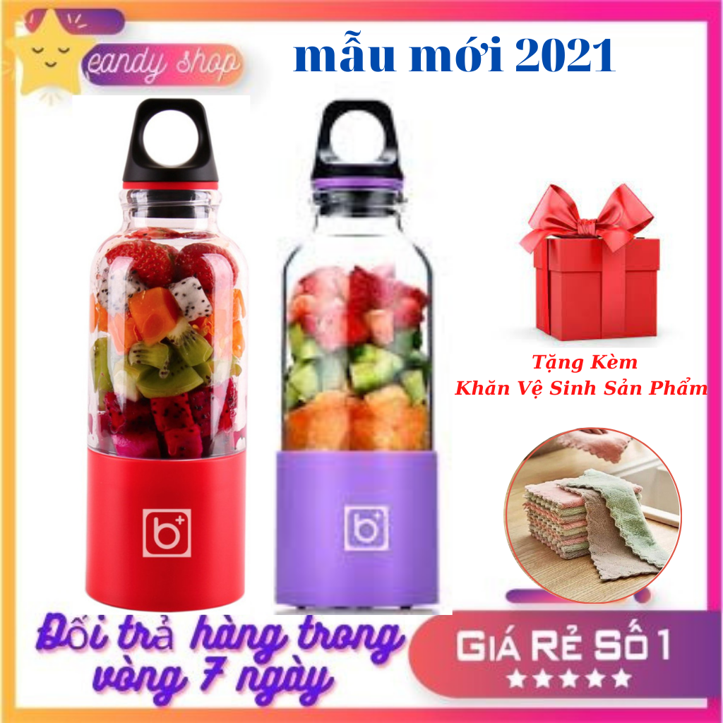 [ Free Ship + Hàng Hot ] Máy Xay Sinh Tố Cầm Tay Mini 4 Lưỡi BINGO JUICER CUP 500ml, Siêu Tiện Dụng Cho Bạn Và Gia Đình