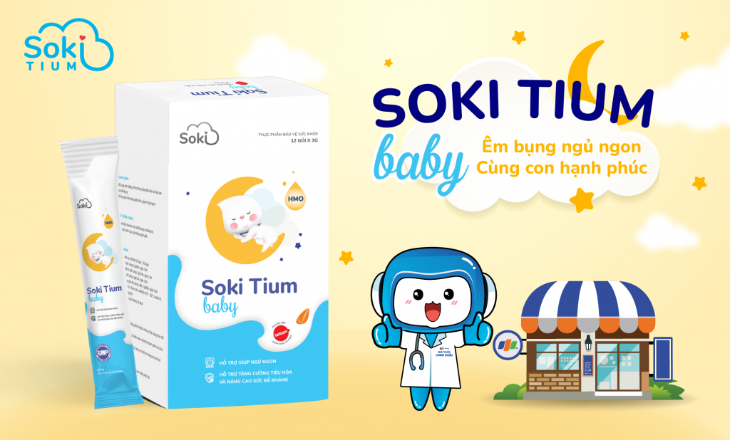 Bột pha sữa Soki Tium & Bột pha sữa Soki Tium Baby Giúp ngủ ngon, tăng cường chất đề kháng