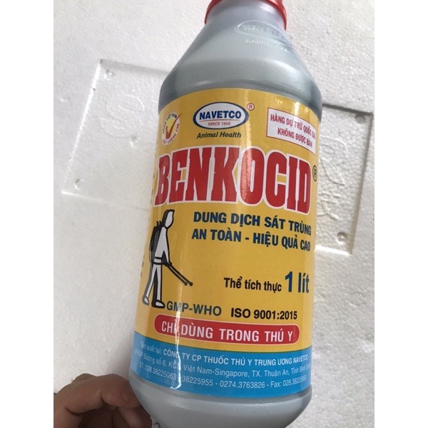 Thuốc sát trùng - chuồng trại benkocid 1 lít