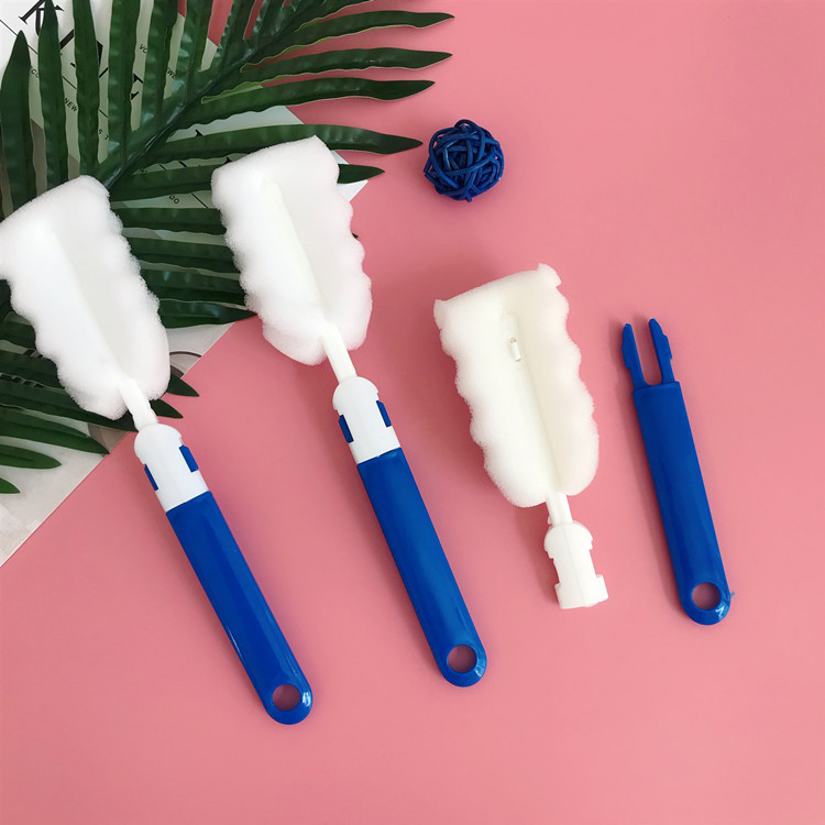 Bộ cọ rửa bình nước, dụng cụ vệ sinh cốc ly siêu sạch, khớp nối thông minh tránh gãy, - VS03