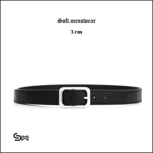 Thắt lưng da bò nhập khẩu soft menswear mặt dây 3cm