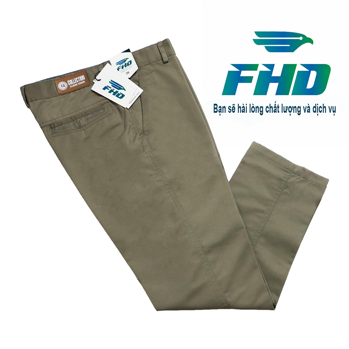 Quần dài kaki trung niên nam chất vải kaki dày dặn đường may tỉ mỉ form chuẩn FHDQ001_6
