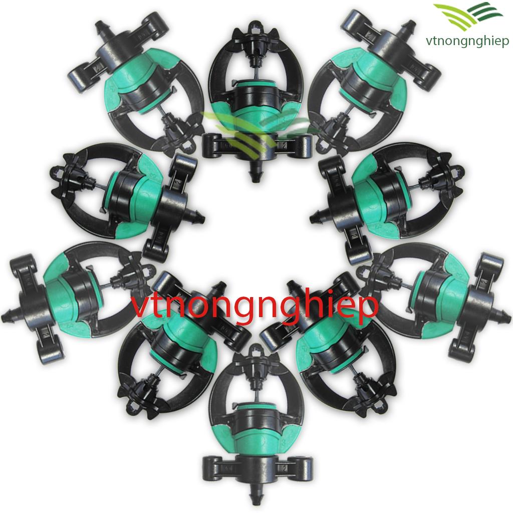 10 béc tưới bù áp Rivulis S200FR 53 lit, béc tưới và chân 6ly