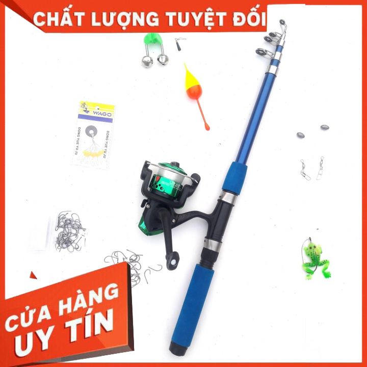 Trọn bộ cần câu 1m8 đến 3m6 ,máy câu, cước câu,phao câu, chì câu, lưỡi câu giá rẻ, nhái giả
